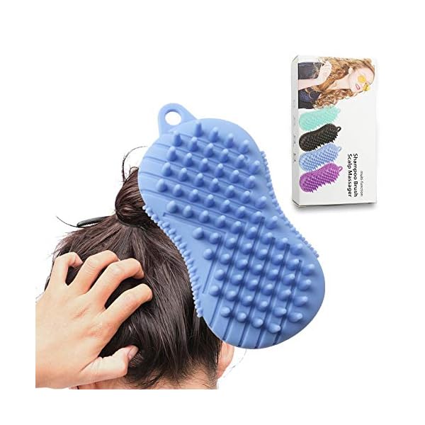 Body-BrushSilicone-Body-Brush-Childrens-Bath-Silicone-Brush-Exfoliating-Body-Scrubber-for-Washing-Hair-and-Bathing-Multifunctional-Massage-Brush-Blue-blue Body Brush,Silicone Body Brush Children's Bath Silicone Brush Exfoliating Body Scrubber for Washing Hair and Bathing…