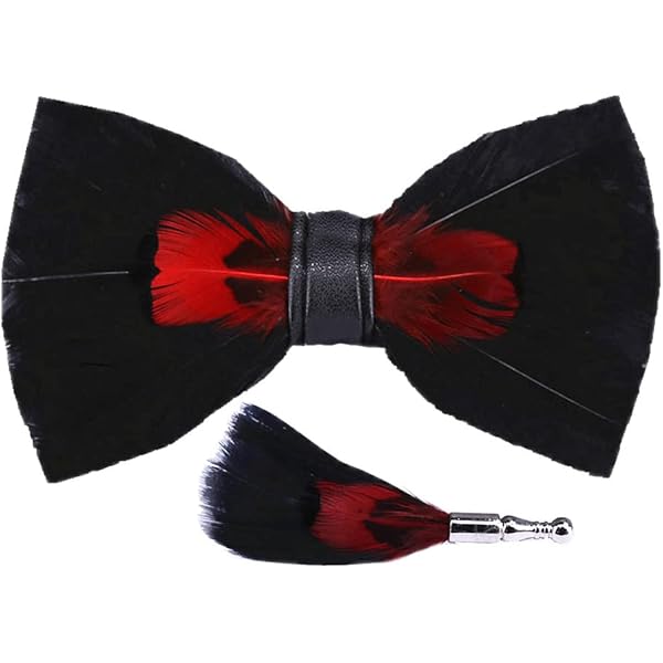 Amazon.com: Suhine Feather Bow Ties for Men Handmade Pre