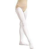 QLM kids colored pantyhose Ballet Dance Tights for girls, Ultra Soft Elastic Footed Tights