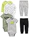 Simple Joys Baby Boy's 6 piece Little Character sets Sleepwear, Green/Grey Rhino, 0-3 Months