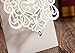 Doris Home Vertical Ivory Classic Style Wedding Invitations Cards Custom with Rhinestone & Laser Cut Flower (1)