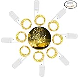 8 PCS 20 LED Starry String Lights, 7.2ft Battery Powered Fairy String Lights, Micro Starry LED Copper Wire String Lights for Home, Garden, DIY Wedding,Bedroom, Party, Holidays and More (Warm White)