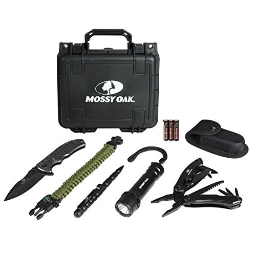 MOSSY OAK Multitool Pocket Folding Knife Tactical LED Flashlight Survival Gear Kit for Outdoor