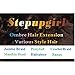 Stepupgirl Hair Extension 23 Inch Black to Dark Blue Ombre Color Straight Full Head Synthetic Clip in Wig Hairpiece