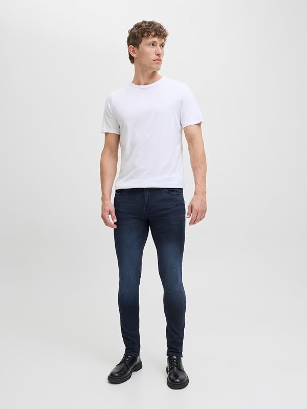 Jjiliam Jjoriginal Agi 004 Noos Homme Jean skinny, Bleu Fonce, 29W / 32L
