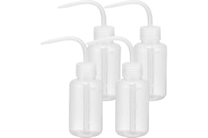 PATIKIL 150ml 5oz Succulent Eyelash Tattoo Wash Bottle, 4 Pcs Plastic Watering Squeeze Bottle Rinse Bottle for Plant Eyelash 