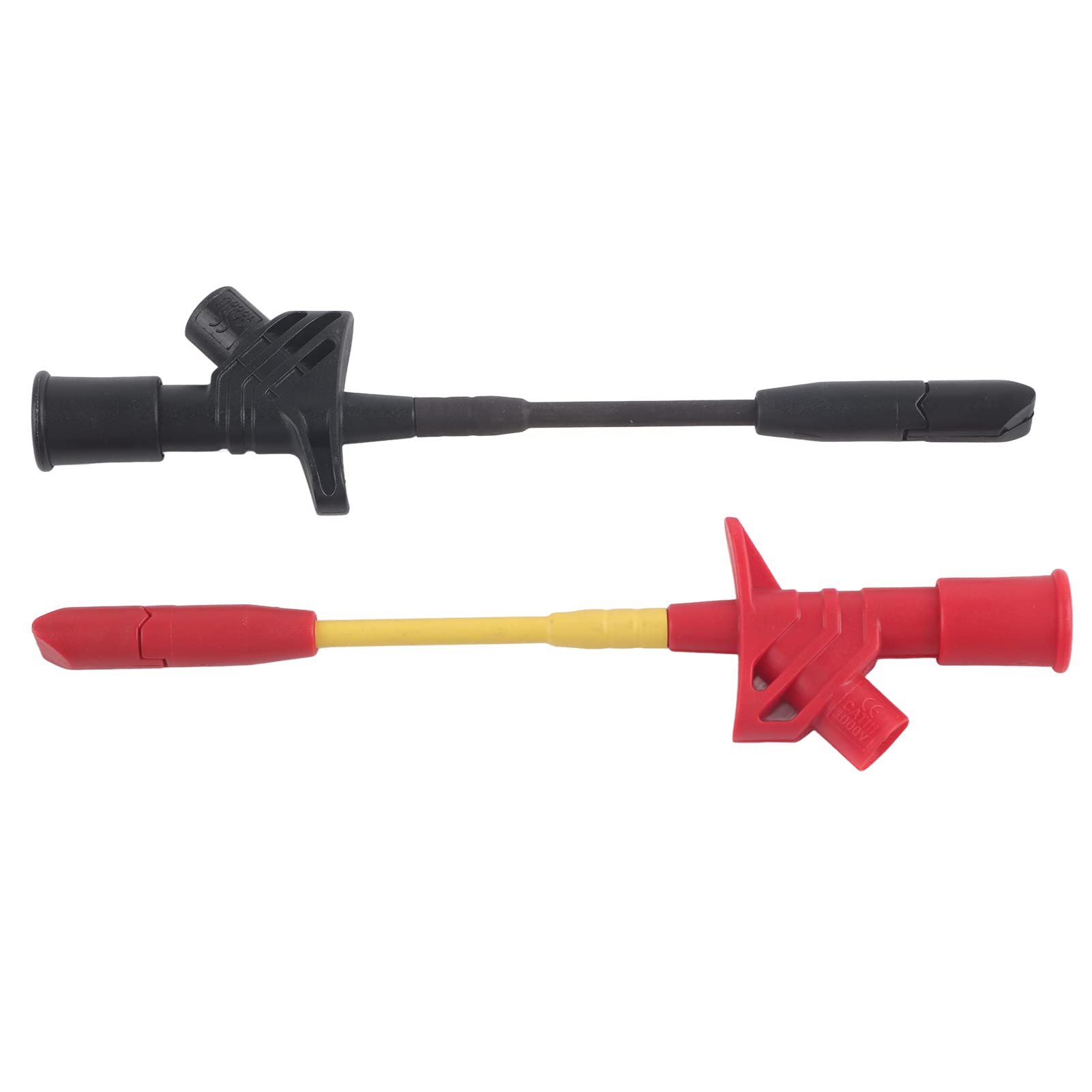 Demeras 2Pcs Insulation Piercing Test Clip, Heavy Duty Insulation Wire Piercing Probe Clip Test Needle Hook Multimeter Testing Probes