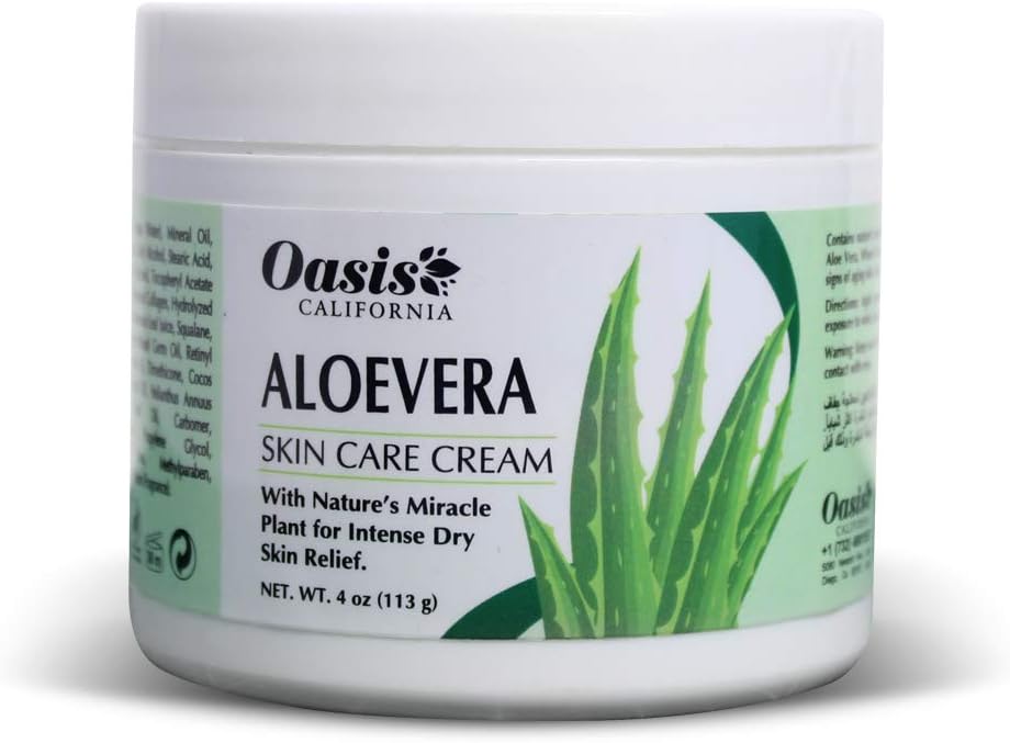 Oasis California ALOEVERA Skin Care Cream | Day and Night Cream | A Complete Solution With Nature’s Miracle Plant For Intense Dry Skin Relief