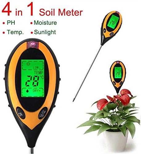 4 In 1 Electronic Soil Tester PH Humidity Temperature Analyzer