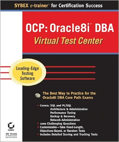 Ocp Oracle8i Dba Virtual Test Center Computer Science Books Amazon Com