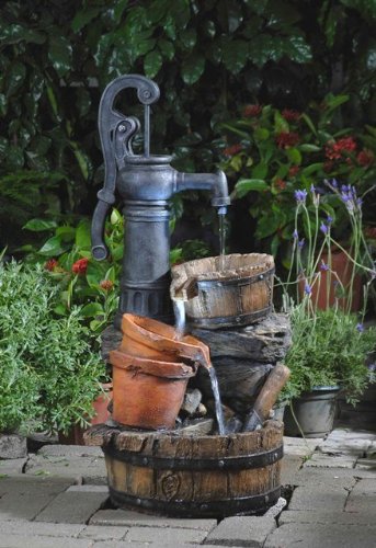 Jeco Classic Water Pump Fountain with Led Light