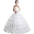 XinChangShangMao Women Petticoat Crinoline Underskirt Petticoat Skirt Full Floor Length Petticoat Slips for Wedding Dress