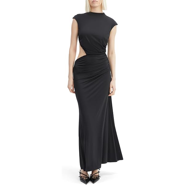 Amazon.com: BARDOT Sorella Midi Dress - Asymmetrical Midi Dress for Women,  Cocktail Party Dress, Semi Formal, Adjustable Straps, Thigh-High Split,  Canary Yellow : Clothing, Shoes & Jewelry