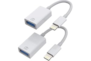 Iphone OTG Adapter Dongle(2Pack)Lightning Male to USB Female Cable Converter for Apple 14 13 11 12 Pro Max Mini Xr X 8 7 Se P