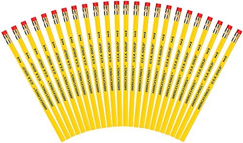 The Board Dudes USA Gold Classic Wood Pencils - 48 Count by The Board Dudes