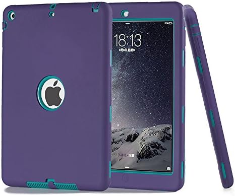 iPad Pro 9.7 inch Case,Veggzy Slim Heavy Duty Shock Absorption Rugged Armor Three Layer Hard PC+ Soft Silicone Hybrid High Impact Resistant Defender Full-body Protective Cover