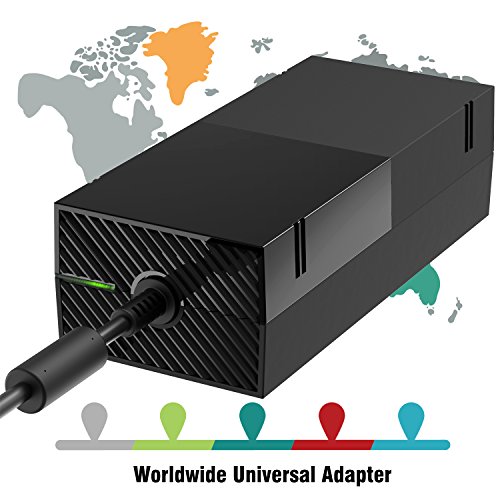 YAEYE Xbox One Power Supply,(Update Less noise Version) AC Adapter Power Supply Brick with Cord Replacement Charger for Xbox One, 100-240V Global Universal Adapter Black - Thumbnail 4