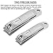 Nail Clippers, Sucica Stainless Steel Fingernail & Toenail Clippers Sharp Nail Cutter - Heavy Duty Nail Clippers for Men & Women (Set of 2)