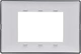 VIMAR 3 Module Faceplate Ash for Plana Civil Series Recessed Wall Mount view 3