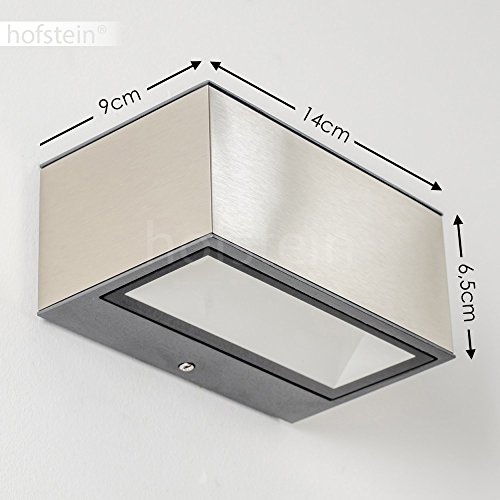 LED Außenwandleuchte Spider, Wandlampe aus Metall in Edelstahl, Gartenbeleuchtung 9 Watt, 480 Lumen, 4000 Kelvin… – Bild 4