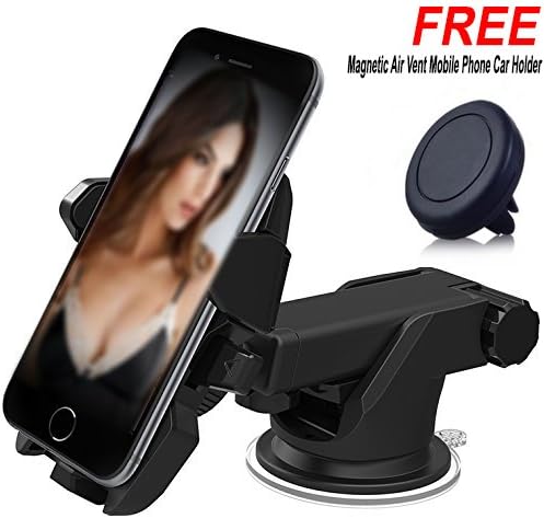 Car Mount Holder For Universal Smartphones, iPhone 7 7Plus ,6 6s Plus 5s 5c Samsung S7 Edge S6 S5 Note 5, Samsung 360° Bracket 360°Rotating Magnetic &amp;FREE Magnetic Air Vent Mobile Phone Car Holder
