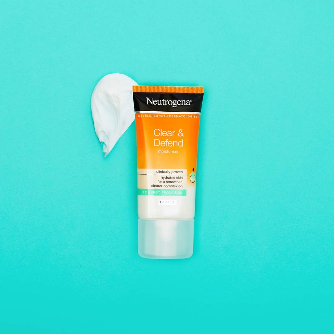 Neutrogena Clear and Defend Moisturiser 50 ml, Oil-Free Daily Face Cream for Spot-Prone Skin - Image 5