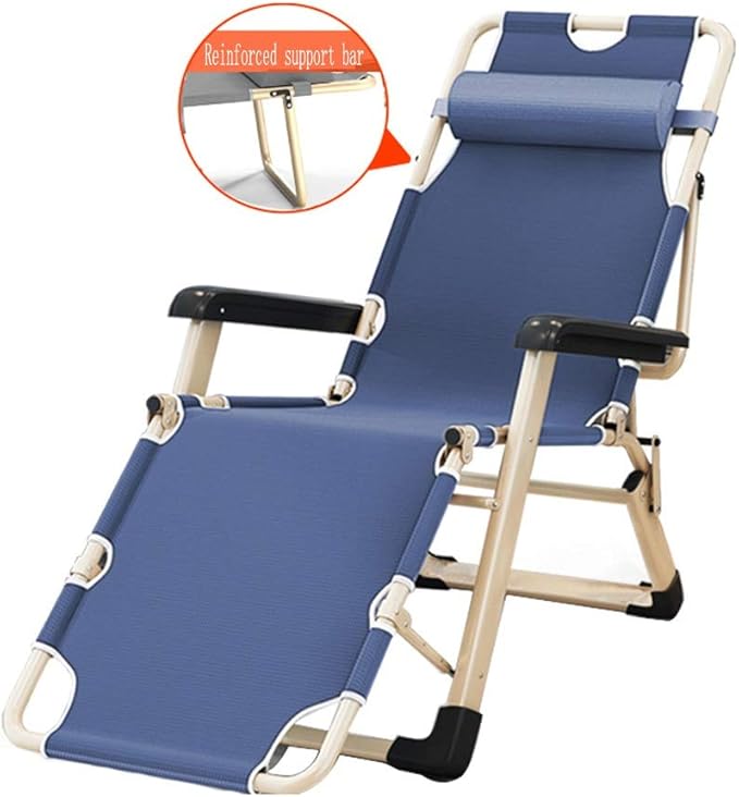 ZXQZ Folding Reclining Chair Foldable Garden Lazy Chair, Reinforced
