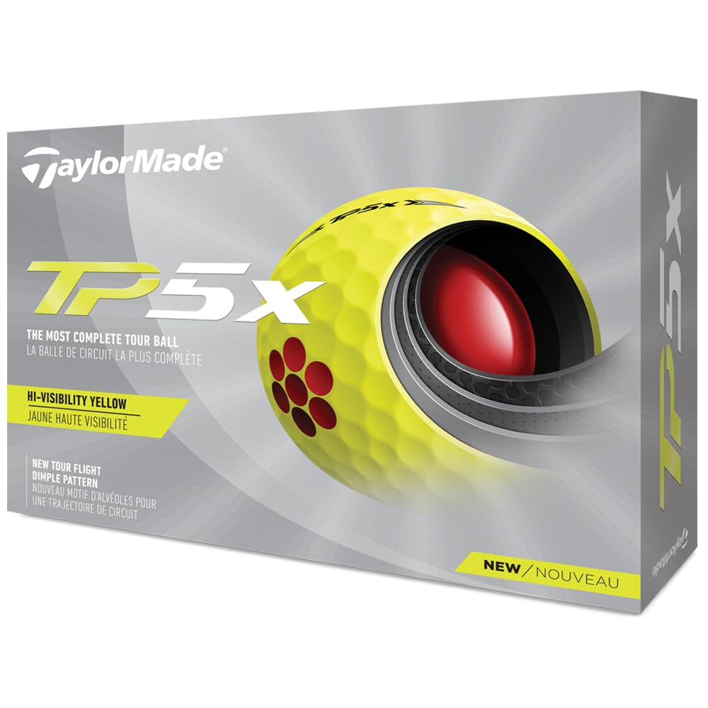 TaylorMade TM21 TP5x Golf Balls 12 Ball Pack Yellow