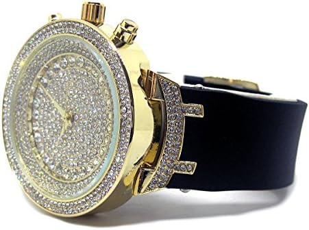 Bling Bling Full Faux Diamond Face HipHop Bling Mens Watch