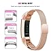 Oitom Fitbit Alta HR Accessory Bands and Fitbit Alta Band,New Fashion Stainless Steel Milanese Loop Wristband( 2 Pack Silver+Rose Gold, Large 6.7