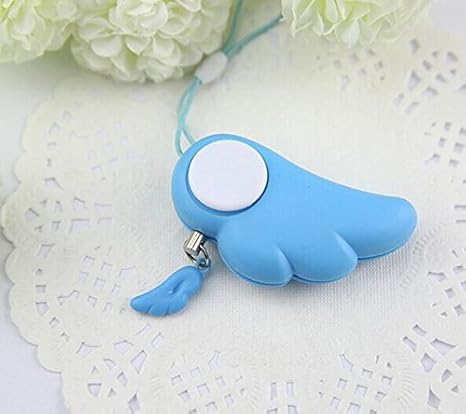 Amazon Debon小型防犯ブザー 天使の翼形状 誤作動防止スイッチつき 護身 栓抜き 護身用品 女性 小学生 子供 お年寄り護身用 ブルー 防犯ブザー アラーム 通販