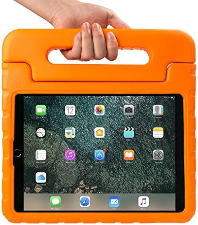 New iPad Pro 10.5 2017 Case, NEESI Kids Case Shock Proof Light Weight Convertible Handle Stand Bumper Cover Case for iPad Pro 10.5 Inch 2017 Release Tablet - Orange