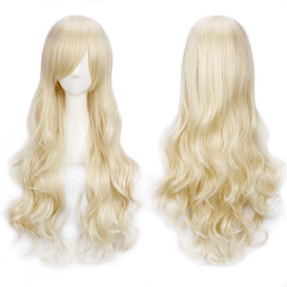 ColorfulPanda Charming Long Wavy Hair Costume Halloween Cosplay Party Blonde Wigs for Women Ladies Blond Wig — image 1