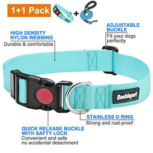beebiepet Classic Nylon Dog Collar with Quick Release Buckle Adjustable
