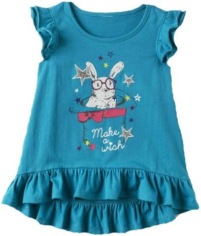 Toughskins Girl's Tunic Top - Bunny/make a Wish (5/6)