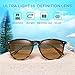 CARFIA Trendy Sunglasses for Women Polarized UV Protection Classic Retro Style CA5100