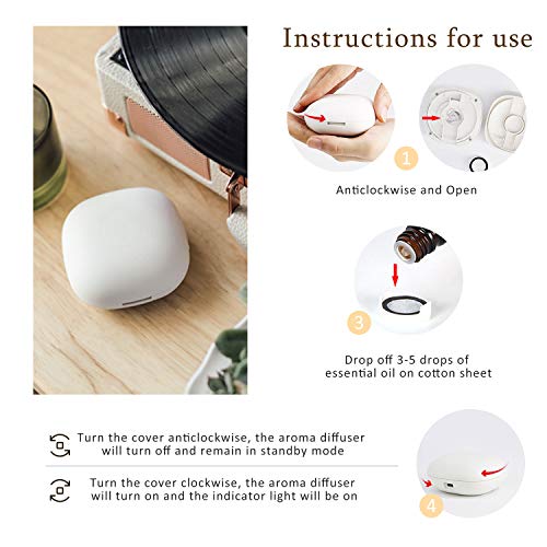 Small Essential Oil Diffuser, Portable Waterless Diffuser, USB Diffusers for Essential Oils, Silent Mini Differ Can be… - Image 6