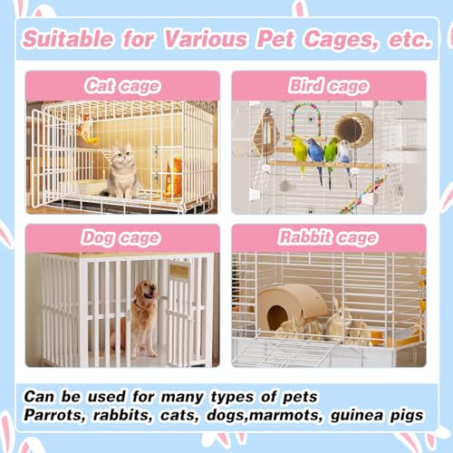 SUSOO 50 Pcs Universal Disposable Pet Cage Liners-122cm Elastic PE Tray Covers for Small & Large Cages Base Litter, Leakproof Plastic Film for Birds,Parrot, Rabbits,Hamster and Animal Cage Accessories