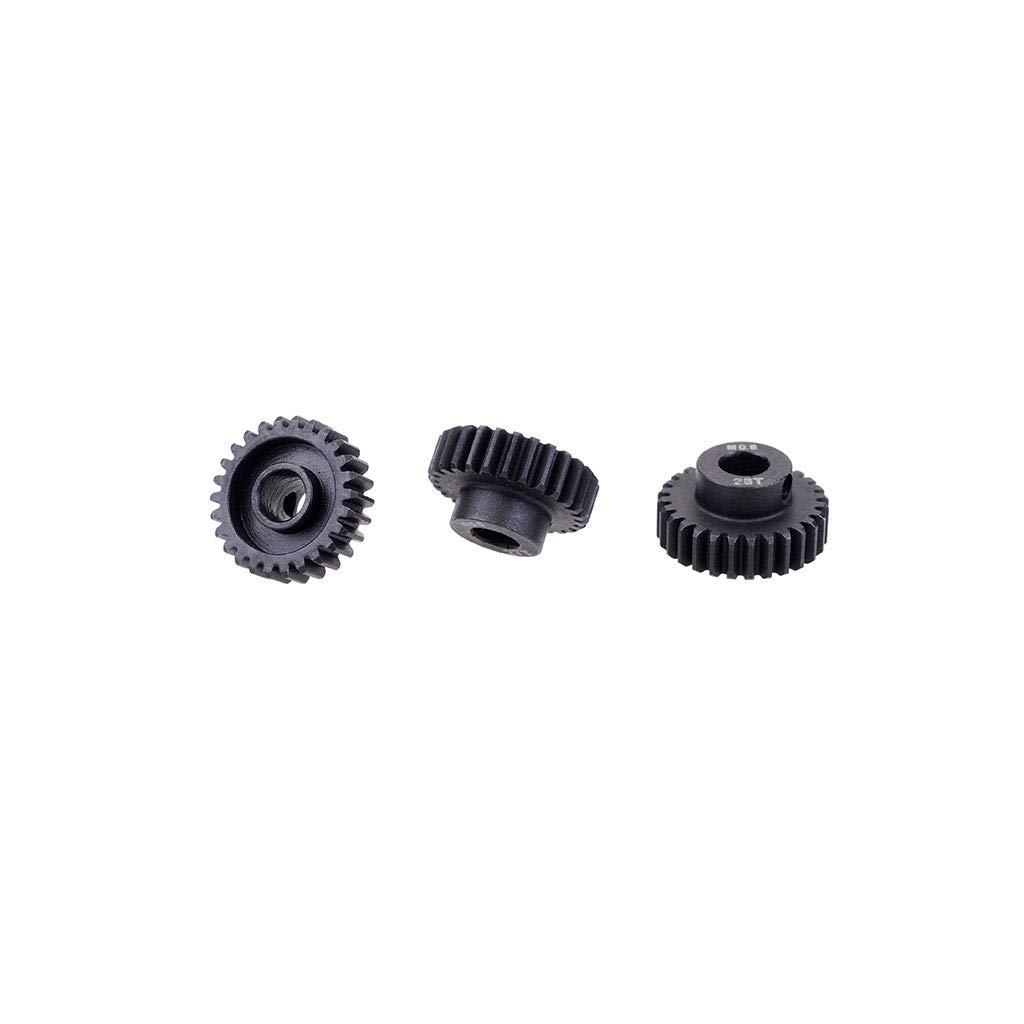 DollaTek 3PCS M0.6 17T-28T Metal Pinion Motor Gear for 5mm Shaft 1/8 RC Car Engine Spare Parts - 26T 27T 28T Gear