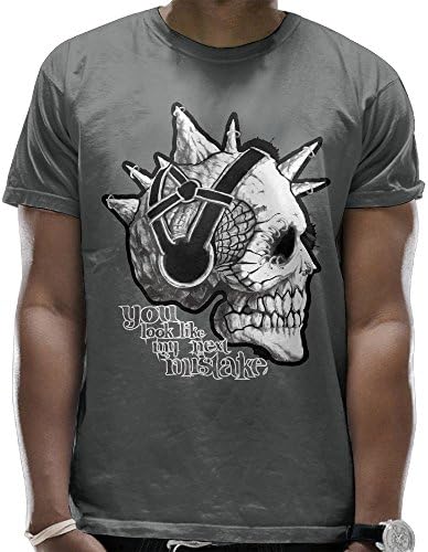 Ghost Skull Black &amp; White Graphic T-Shirt Day Of The Dead Shirts Summer Men's Short-Sleeved T-Shirts