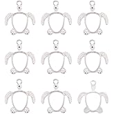 Craftdady Alloy Turtle Charms Sea Tortoise Pendants Metal Animal Charms for Craft Necklace Bracelet Jewelry Making