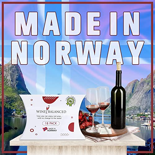 Wine Balanced Norway's Secret! Organic Wine Filter! 18 Pack No More Wine Drops or Wands