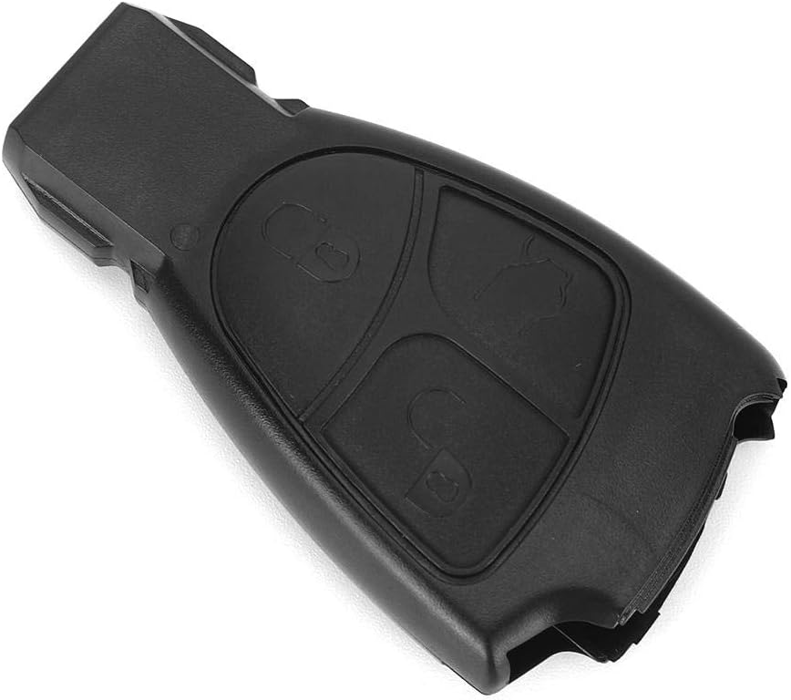 Key Fob Shell Case 3 Buttons Car Remote Key Fob Shell Case Cover Black Replacement Fit for C E ML S CLK CL