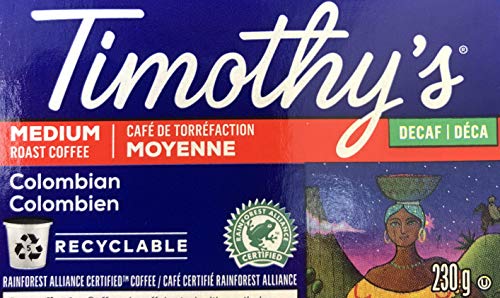 Timothy's Colombian Decaf Coffee Keurig K-Cups, 24 Count - //coolthings.us