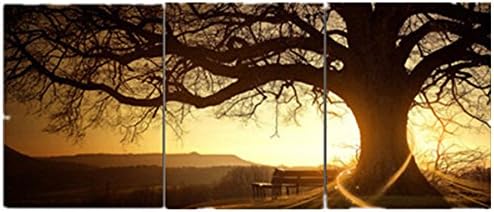 3Pcs Sunset Combination Painting Printed On Canvas Frameless Drawing Home Background Wall Decor (Random: Size)