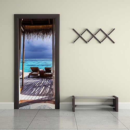 Fulanky 3D Seaview Door Sticker Home Art Decor Removable Wall Sticker
