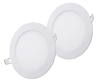 RPA12CW, Packung mit 2 Stück, Deckeneinbauleuchten LED-Einbauleuchte 12W, Ultradünnem Runde durchmesser 170mm 1080LM, Kalt We