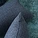 Home Brilliant Burlap Linen Throw Pillow Covers Blue Cushion Covers Decorative Throw Pillows for Couch, 18x18 inch(45cm), Set of 2, Navy Blue