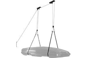 SYDSZ Cargo Box Ceiling Hoist – Garage Pulley Lift System for Rooftop Cargo Carrier Fits Garage or Shed with 100lb Capacity for Bicycles or Ladders or Roof Luggage Box or Roof Luggage Frame