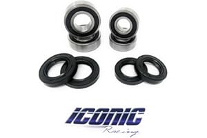 Iconic Racing Front Wheel Bearing & Seal Kit - Compatible with 02-14 Honda TRX 400EX, 400X, 450R, 450ER